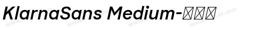 KlarnaSans Medium字体转换